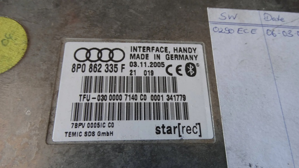 фото №3, Модуль bluetooth 8p0862335f audi a3