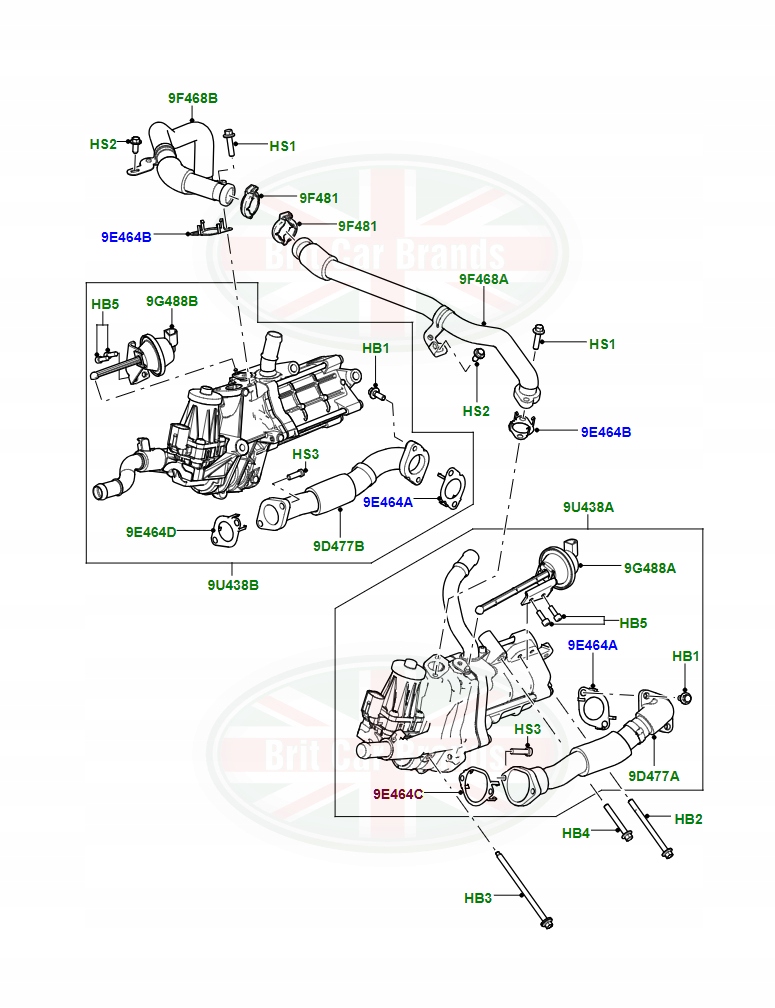 фото №2, Прокладка клапана egr ліва land rover sport discovery range rover lr020545
