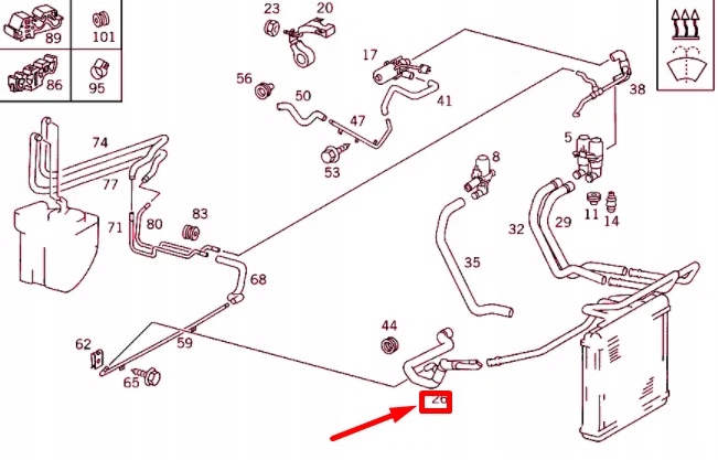 Купить Пабтрубок  двигателя do теплообменника тепла mercedes-benz sl r129 a1298300296