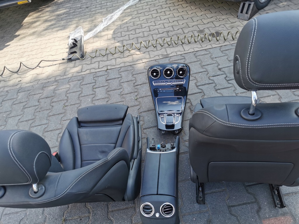 фото №5, Mercedes w205 c klasa салон сидіння заднє сидіння тунель