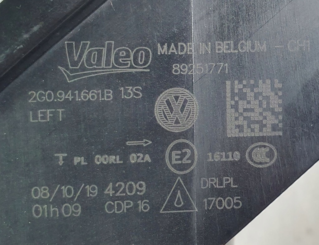 фото №13, Левый противотуманная фара перед vw polo vi 6 2g0 17- led europa