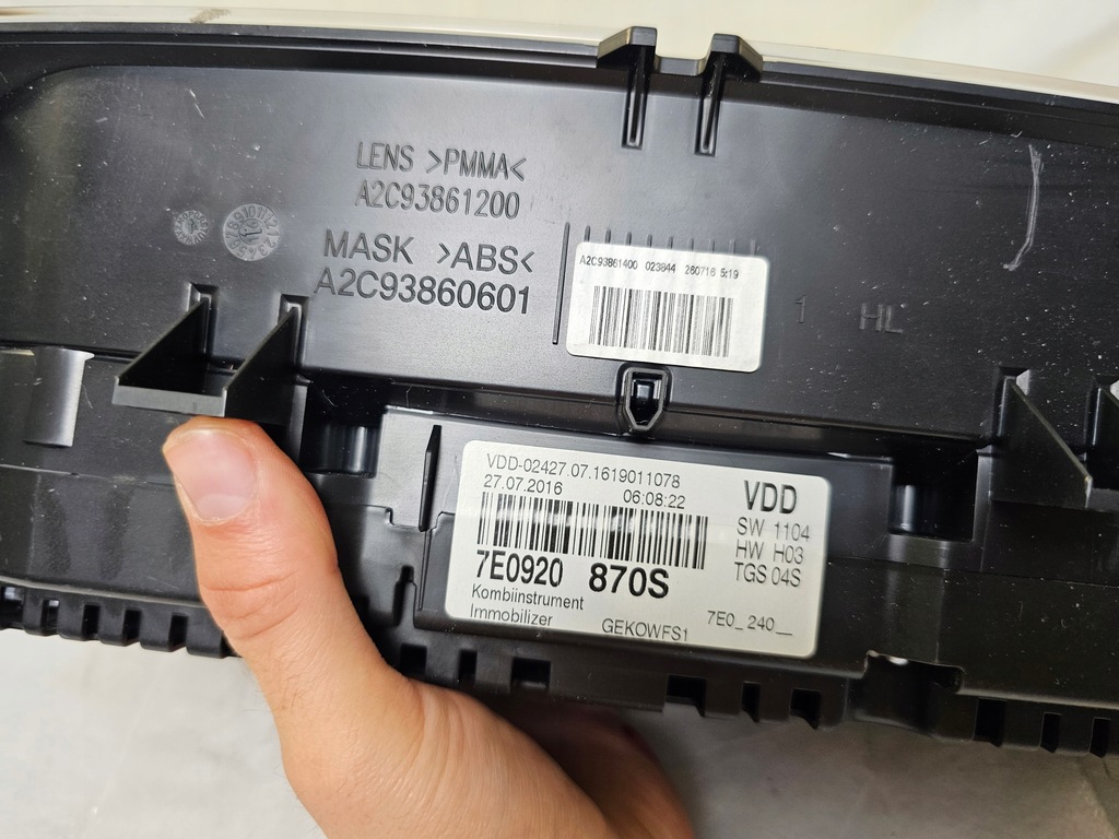 фото №5, Счетчик приборная панель europa vw transporter t6 7e0920870s