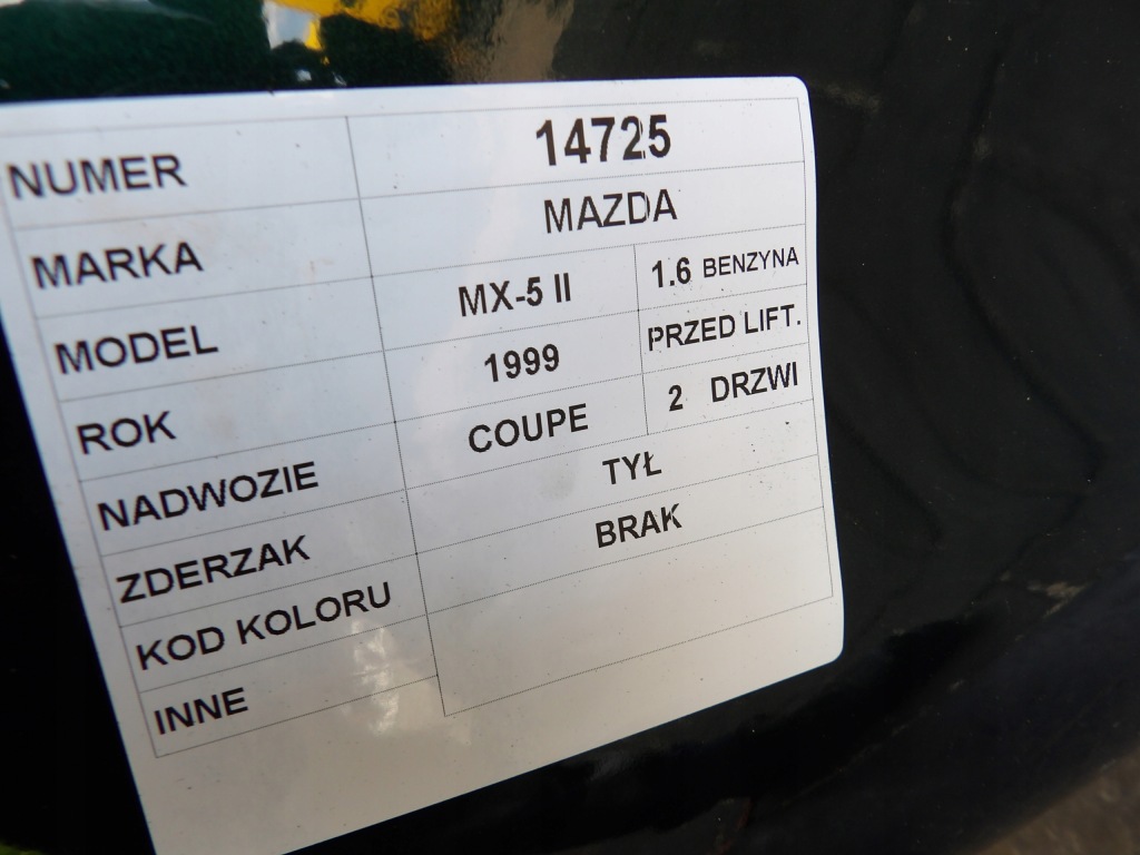 фото №5, Mazda mx-5 ii бампер задня