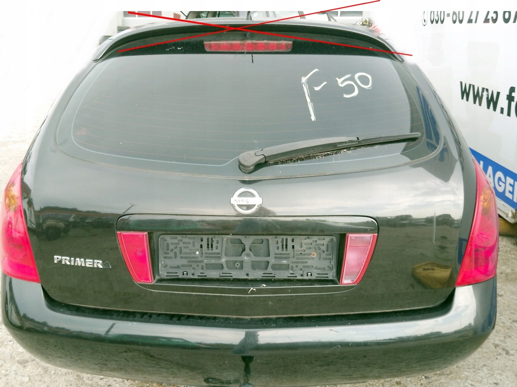 фото №1, Nissan primera kombi p12 кришка багажника багажника задня задня