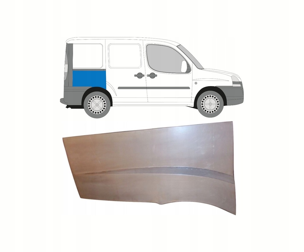 фото №1, Ремкомплект крыла задняя do fiat doblo 2001-2005 правая