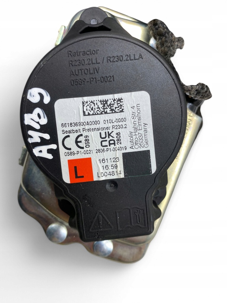 фото №9, Audi a4 s4 b9 8w pas безопасности сиденье передний