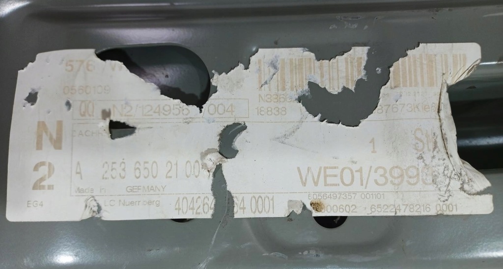 фото №13, Mercedes glc x253 a253 a2536502100 pas усилитель задние задняя a2536501300