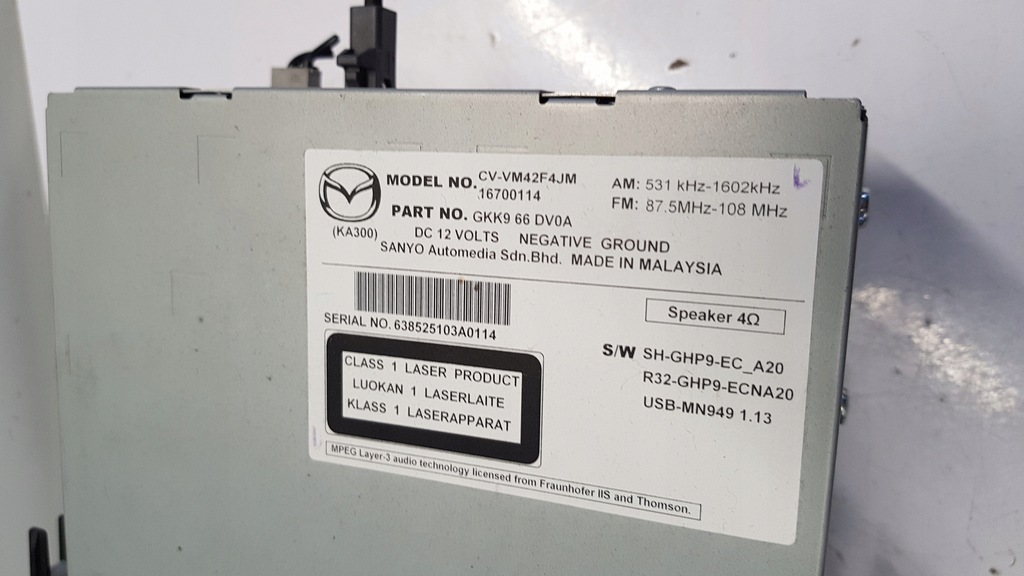 фото №15, Радио навигация mazda 6 gj