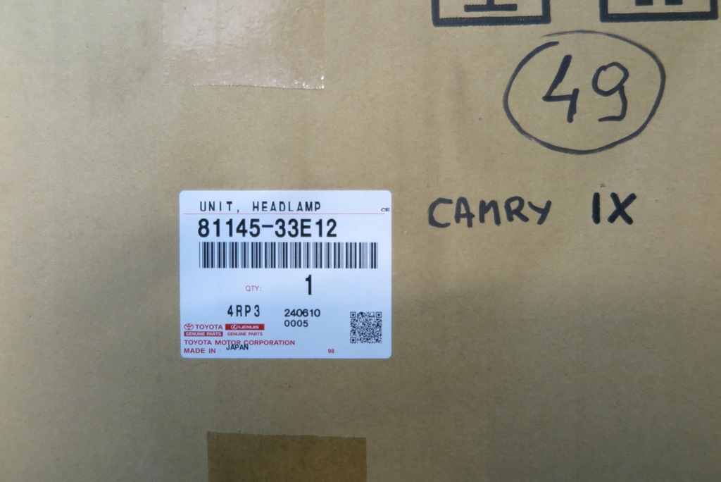 фото №8, Лампа правая передняя перед toyota camry ix 81145-33e12