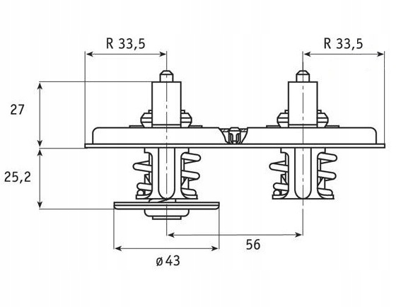 фото №1, Термостат подвійний 80 c scania 4 r 1347594 1404925