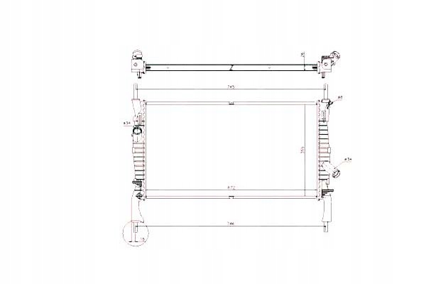 Радиатор воды ford transit 260 06- 53742 nrf с Разборки