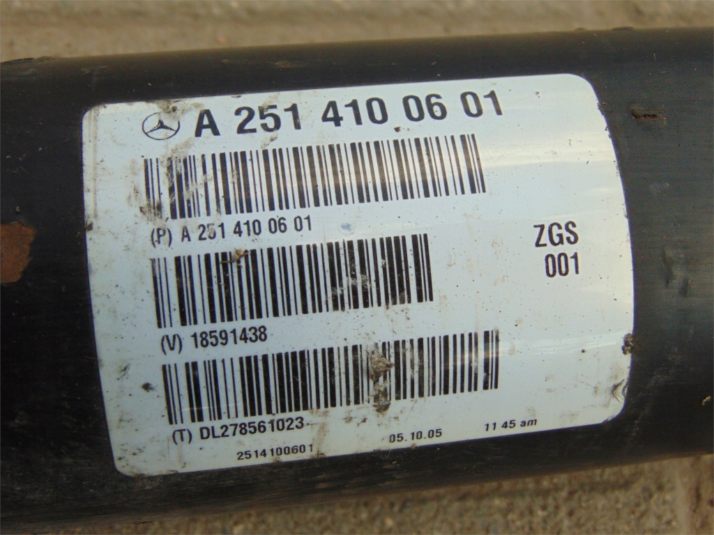 фото №2, Mercedes r-klasa w251 3.0cdi wał перед a2514100601