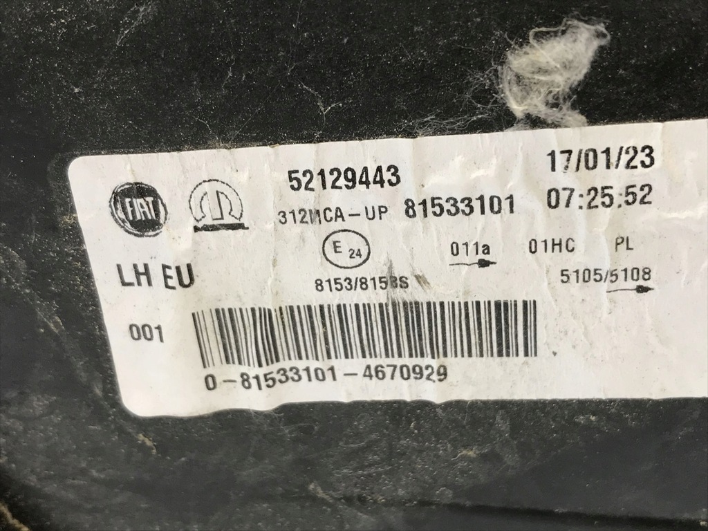 фото №12, Лампа перед левая линза fiat 500 lift 52129443