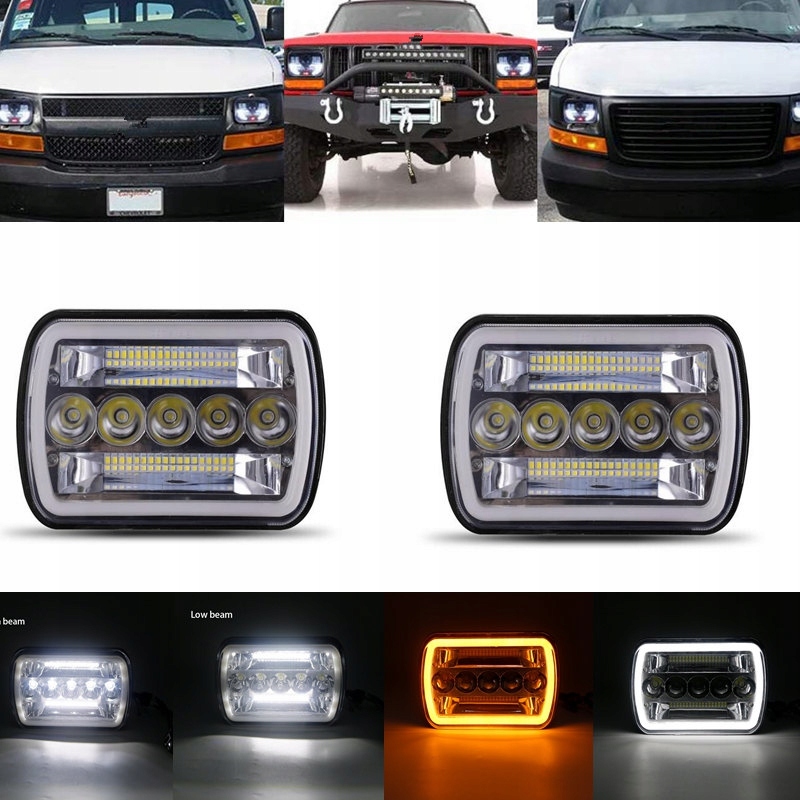 Купить Фонари передние led jeep cherokee xj wrangler yj
