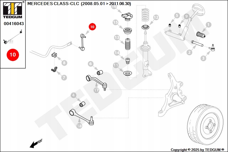 фото №3, З'єднувач стабілізатора передній лівий правий mercedes