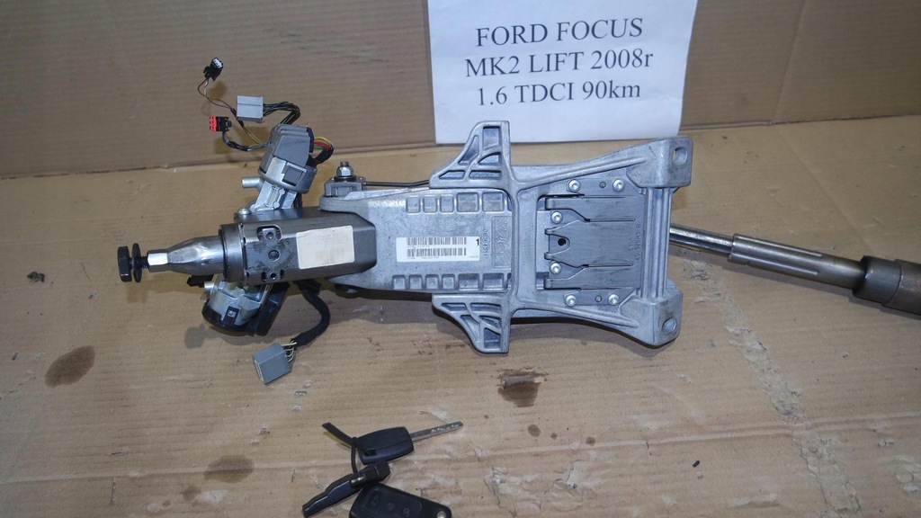 фото №8, Колонка кермова замок запалювання ключ ford focus mk2 lift 08r 1.6 tdci