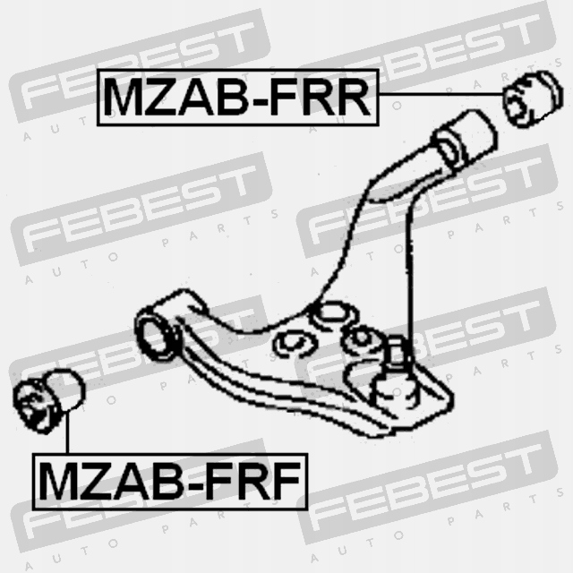 фото №15, Втулка задняя рычага нижний перед mazda bongo
