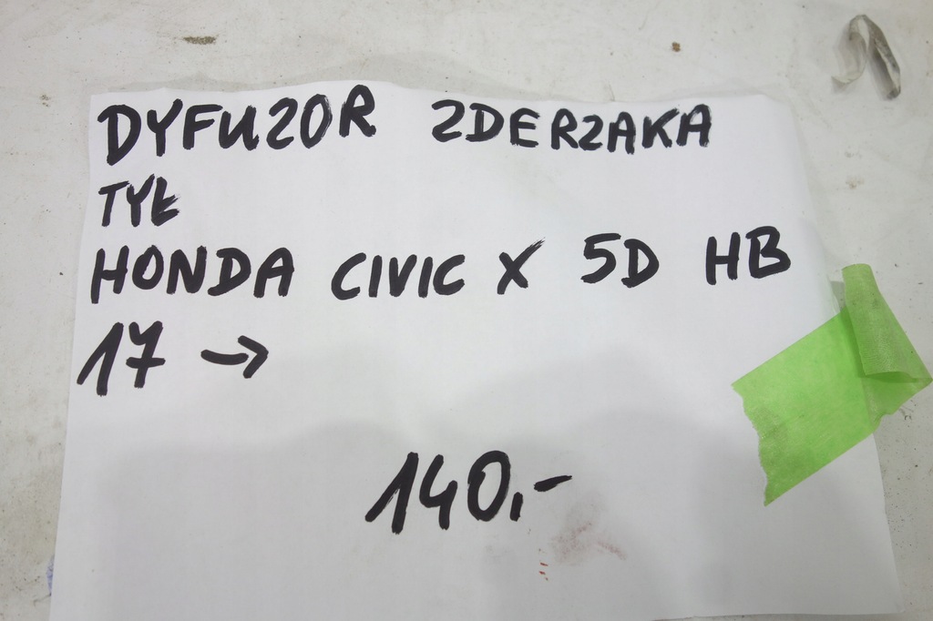 фото №12, Дифузор бампер задня honda civic 10 x 5d hb 17-