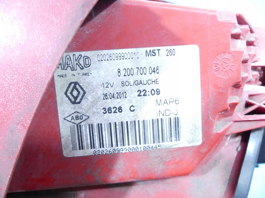 фото №7, Лампа задняя левая renault thalia ii sedan 08-13 eu