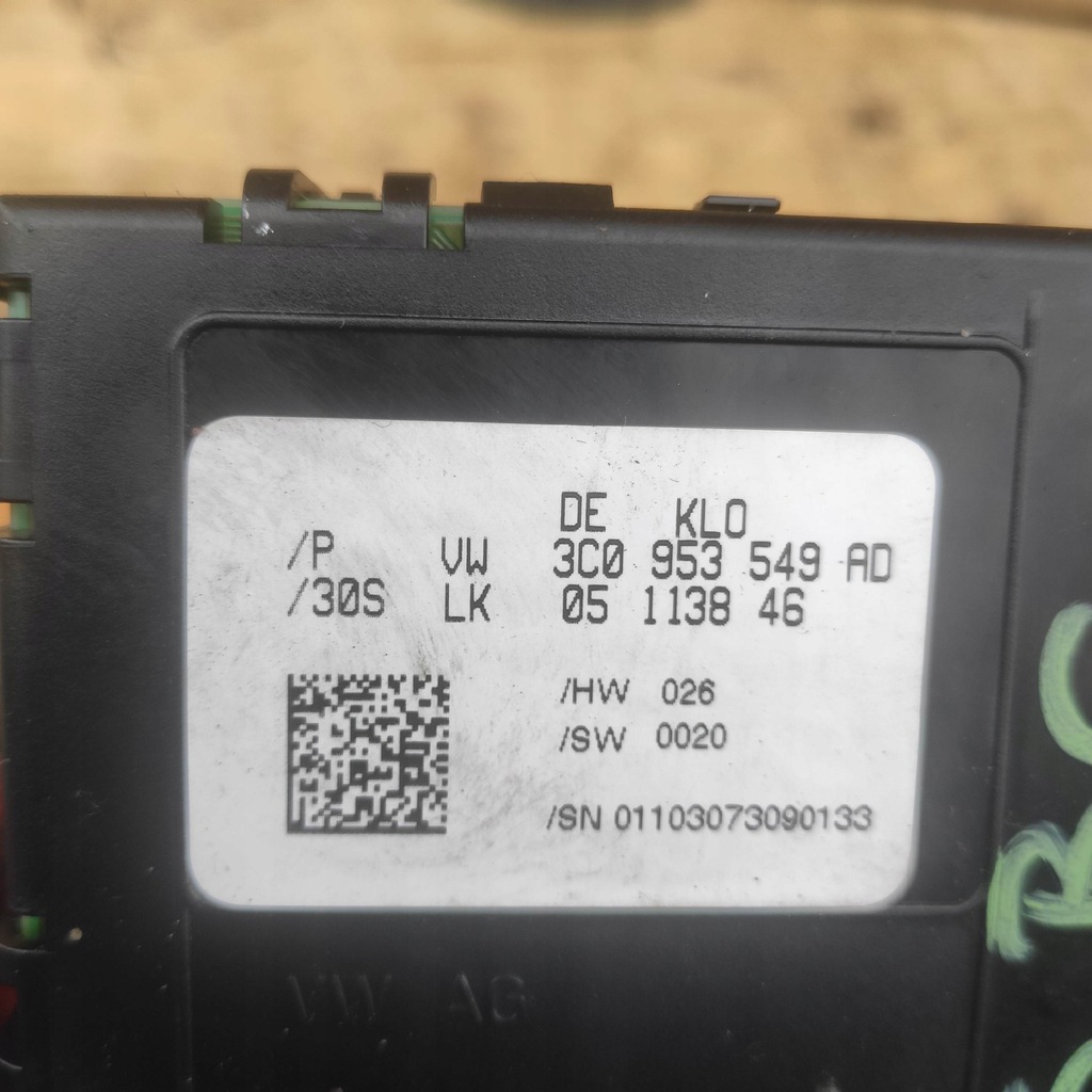 фото №5, Модуль датчик kąta поворота vw passat b6 3c0959549ad