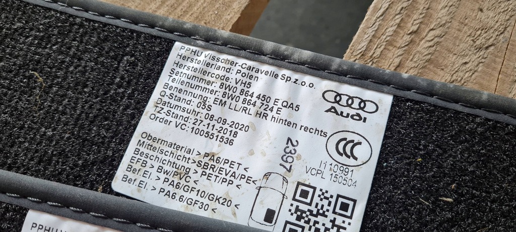 фото №9, Rs5 8w lift a5 килимок килимки задня задні 2 штуки 8w0864450e a4 b9 8w s4
