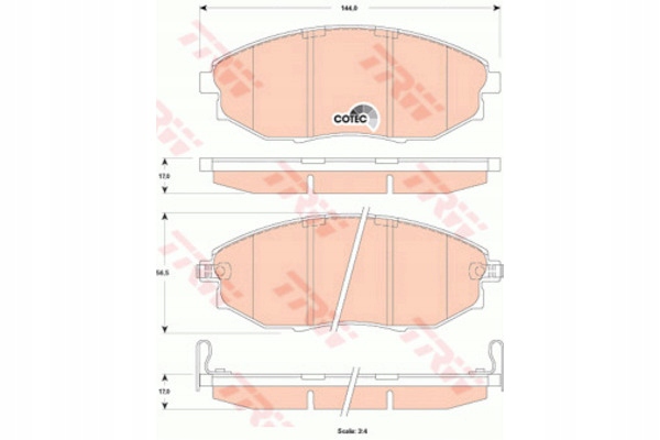 фото №16, Trw гальмівні колодки гальмівні chevrolet перед epica 06-