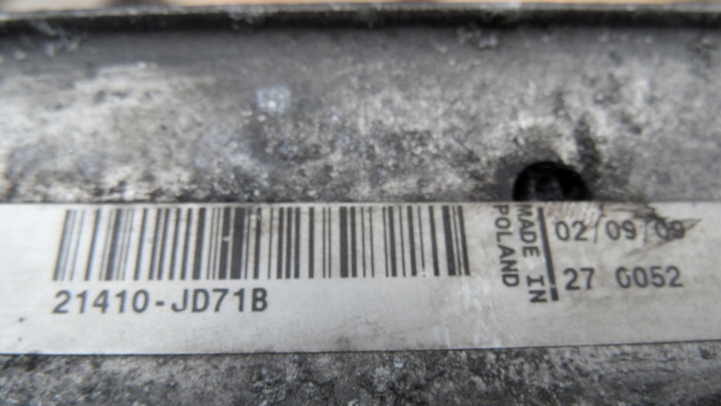 Nissan qashqai 1 09r радіатор води m149838b 21410-jd71b в Україні