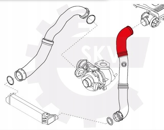 Шланг труба інтеркулер bmw 3 e46 318d 320d Оригінал