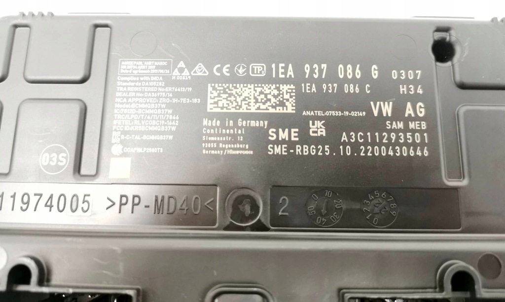 фото №10, Модуль блок керування комфорту skoda enyaq vw id.3 id.4 id.5 1ea937086g новий org