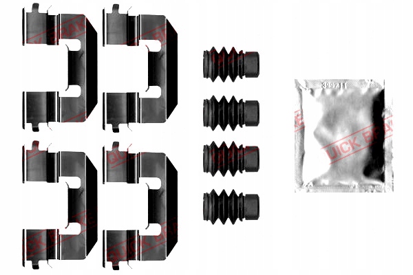 фото №2, Набір монтажний гальмівних колодок перед alfa romeo mito fiat tipo 0.9-1.6d