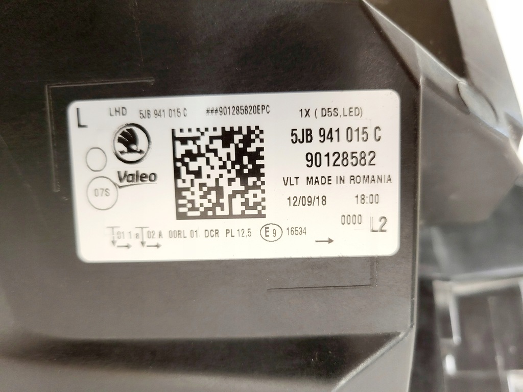фото №14, Skoda rapid lift 17- лампа права перед ксенон led 5jb941015c 5jb941016c