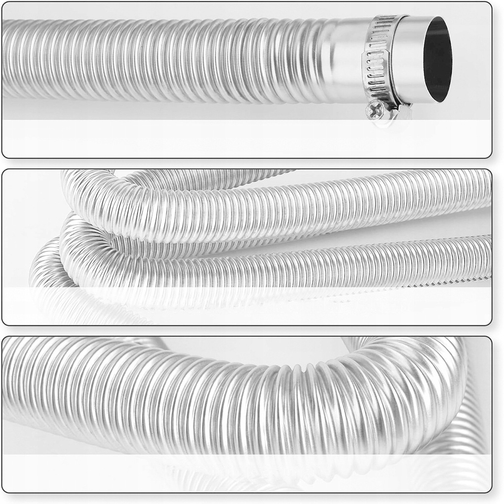 фото №8, 2m wąż випускний труба вихлопна вихлопних газів обігріву стояночного сталь nierdzew