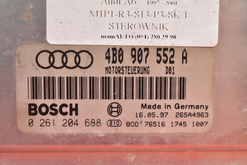 фото №7, Блок керування двигуна audi a6 c5 2.4 v6 97r