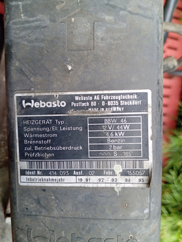 фото №8, Webasto bbw46 обігрівач eberspacher 12v vw transporter t4 бензин