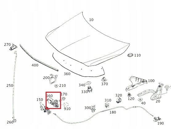 фото №5, Mercedes w176 w246 w117 засов замок капот
