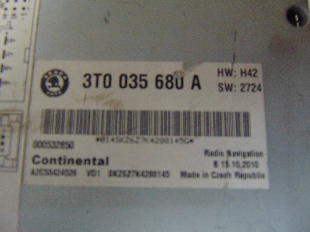 фото №16, Радио заводской skoda octavia ii lift 3t0035680a