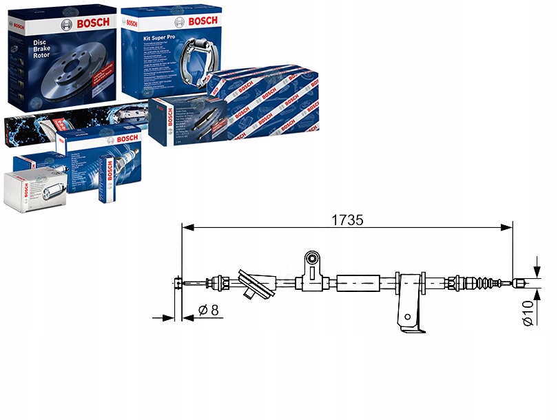 Купити Bosch трос гальма ручного alfa задній 159 05-11 правий