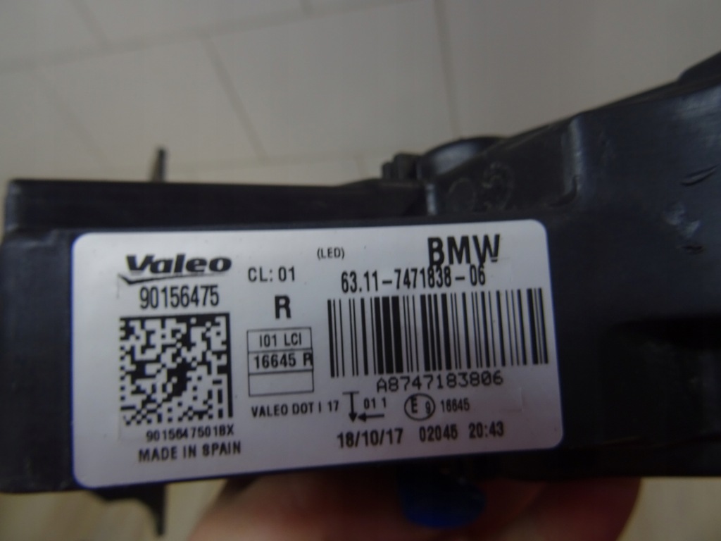 фото №12, Bmw i3 lci lift поворотник протитуманна фара led drl правий перед 7471838-06 llu