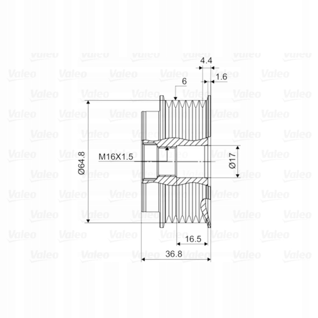 Генератор - сцепление односторонний valeo 588107 Оригинал