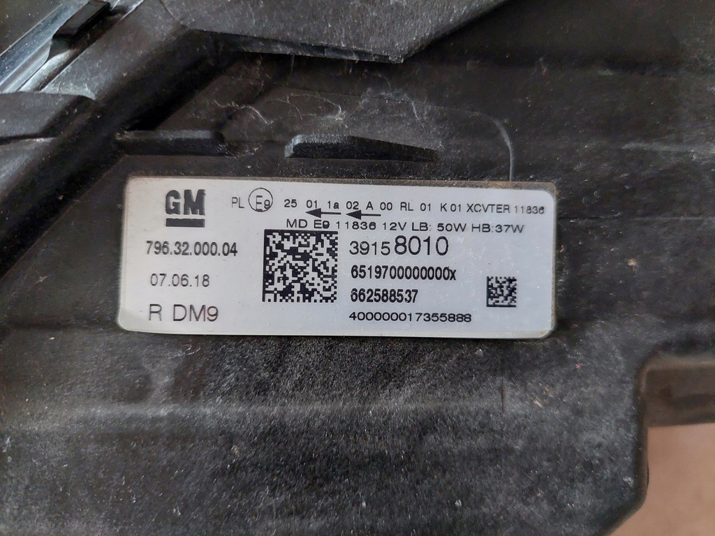 фото №7, Права лампа - full led - lux - opel astra v k 5