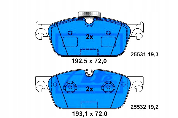 фото №1, Ate гальмівні колодки гальмівні mercedes перед w166 x166 gl m