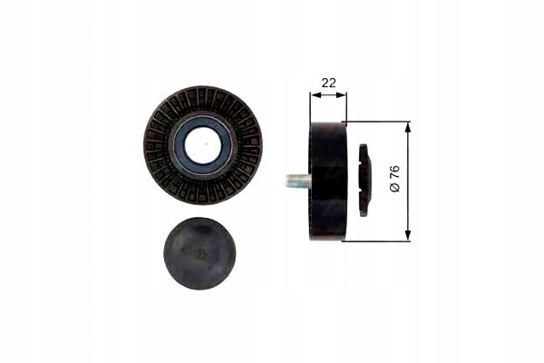 фото №1, Gates t36389 ролик направляющая / направляющая, ремень клиновой зубчатый