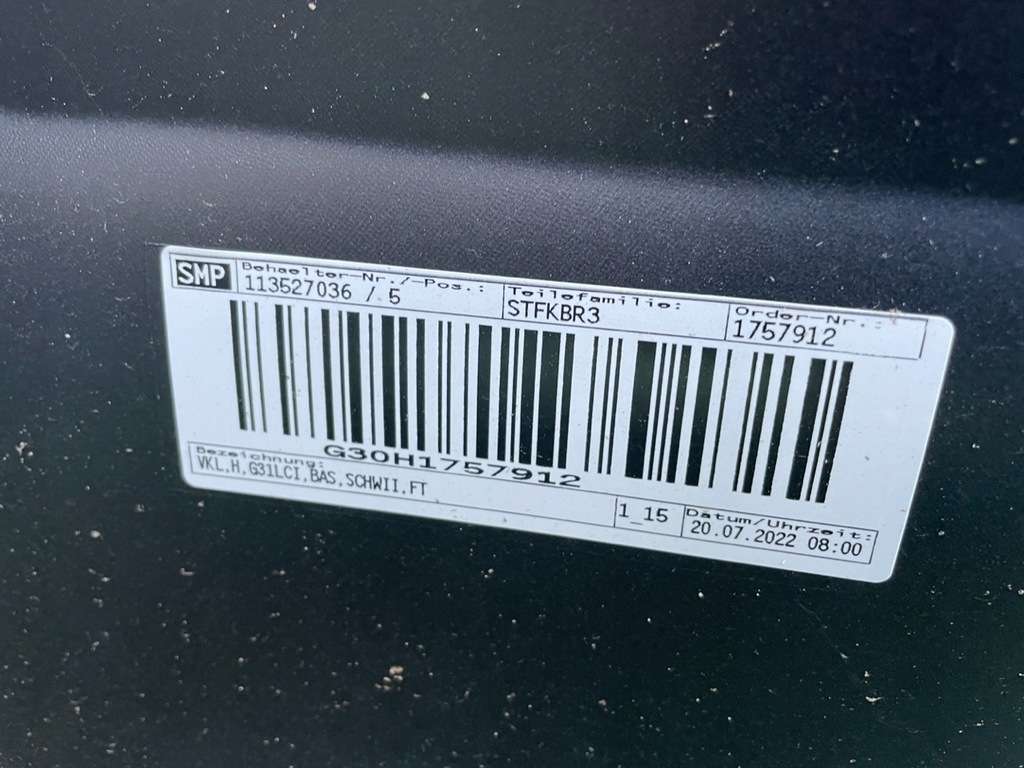 фото №9, Бампер задняя задний bmw 5 g31 lci 668 kompletny