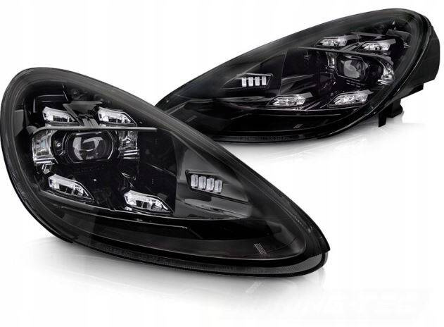 Купить Фонари фары full led черный к porsche cayenne