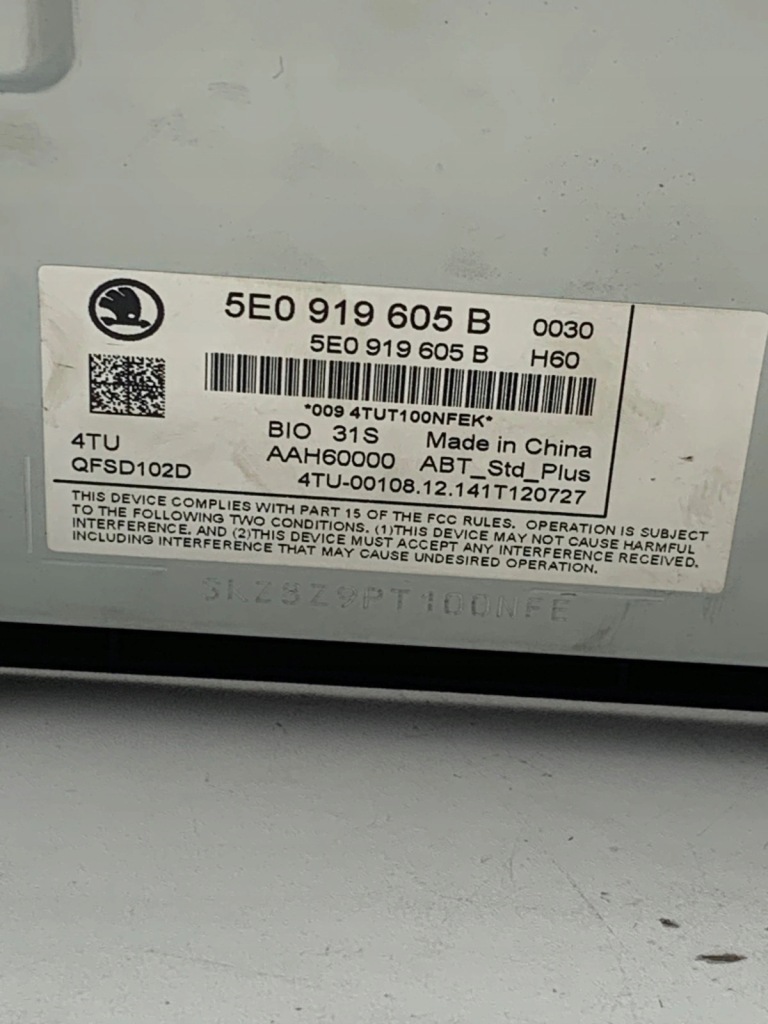 фото №11, Дисплей радио skoda octavia iii b abt-std-plus