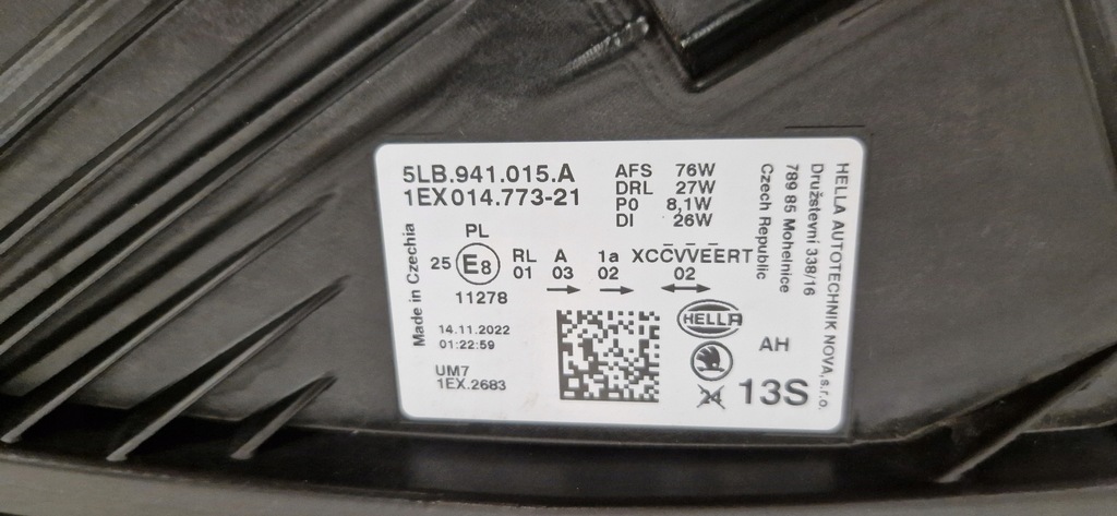 фото №12, Skoda enyaq full led лампа перед передняя левая 2020-2024r