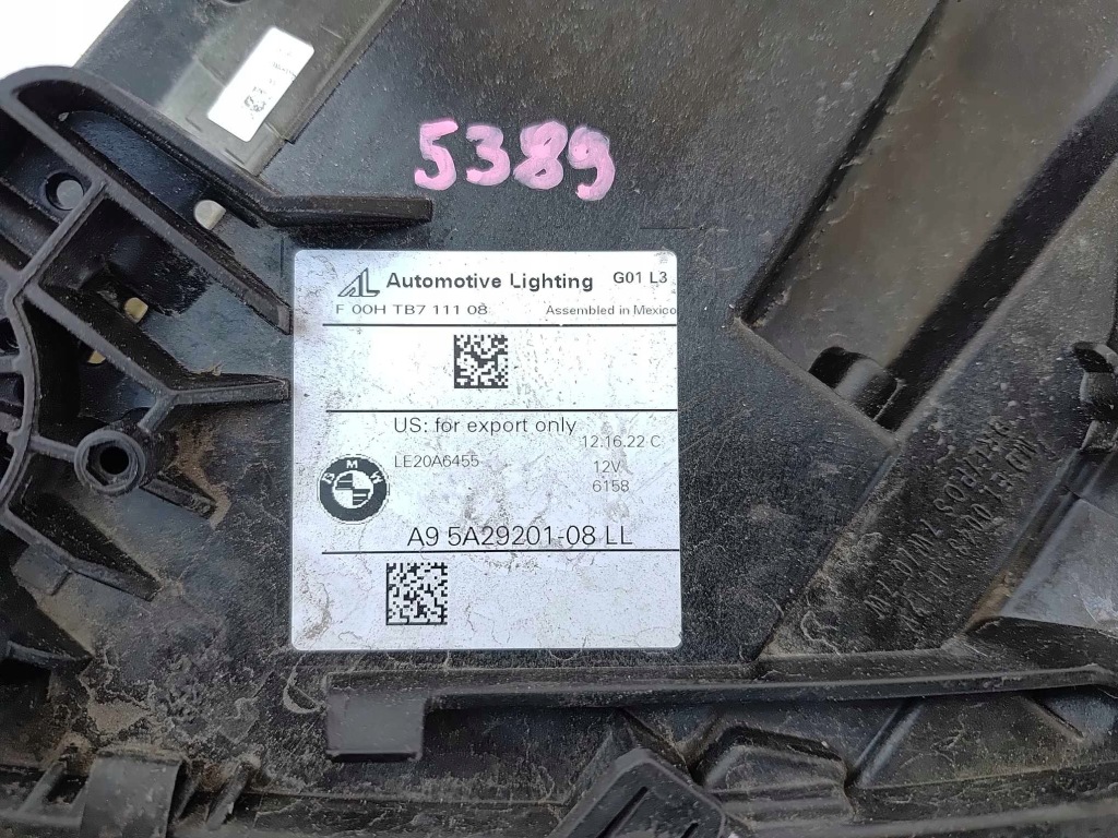 Bmw x3 g01 lci рестайлінг  лампа ліва перед передня full led 5389 Зі Шроту