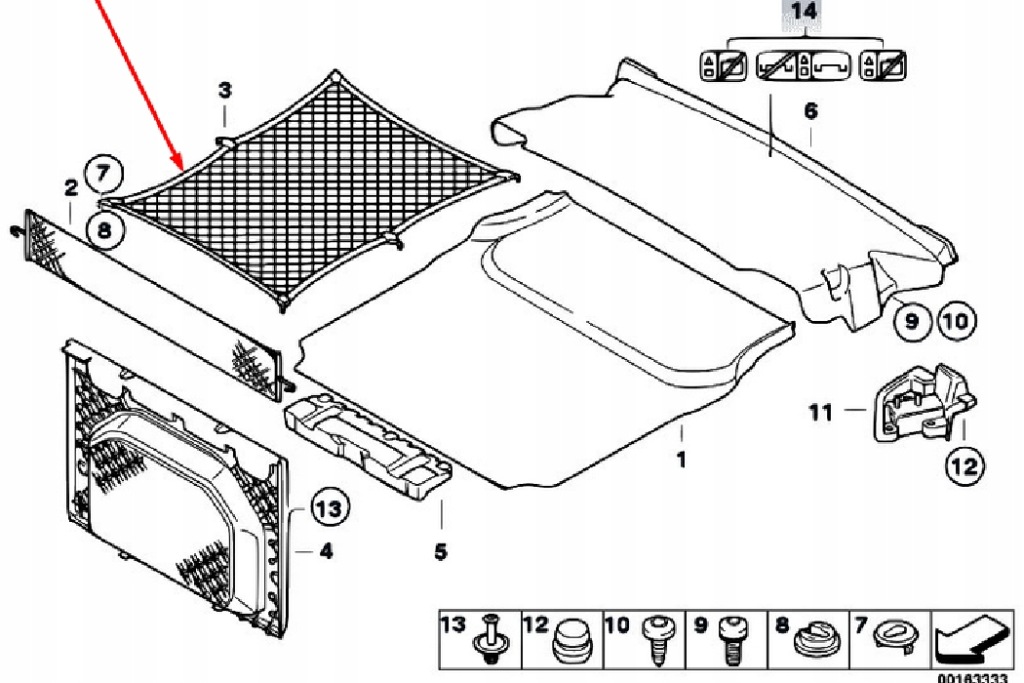 фото №7, Сітка захисна підлога багажника bmw 3 e93 51479123752 9123752 2009