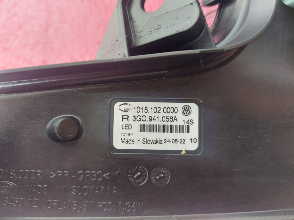 фото №5, Противотуманная фара led drl volkswagen оригинальный номер 3g0941056a