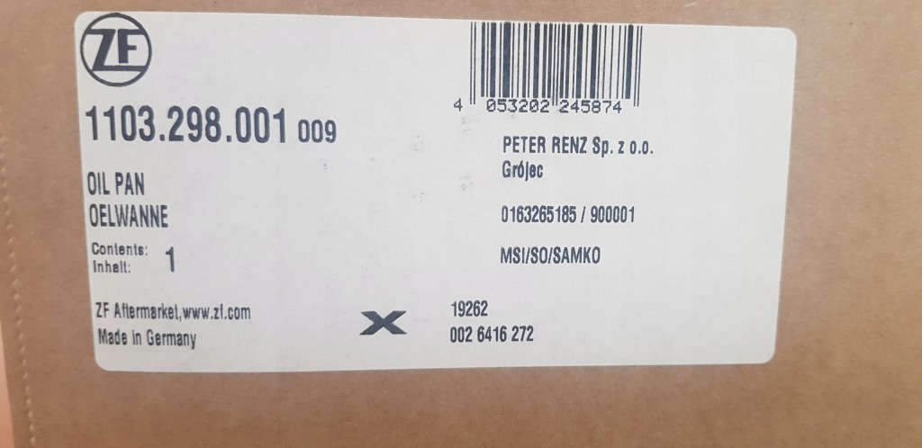 Audi поддон масляная 0d5398009 в Украине